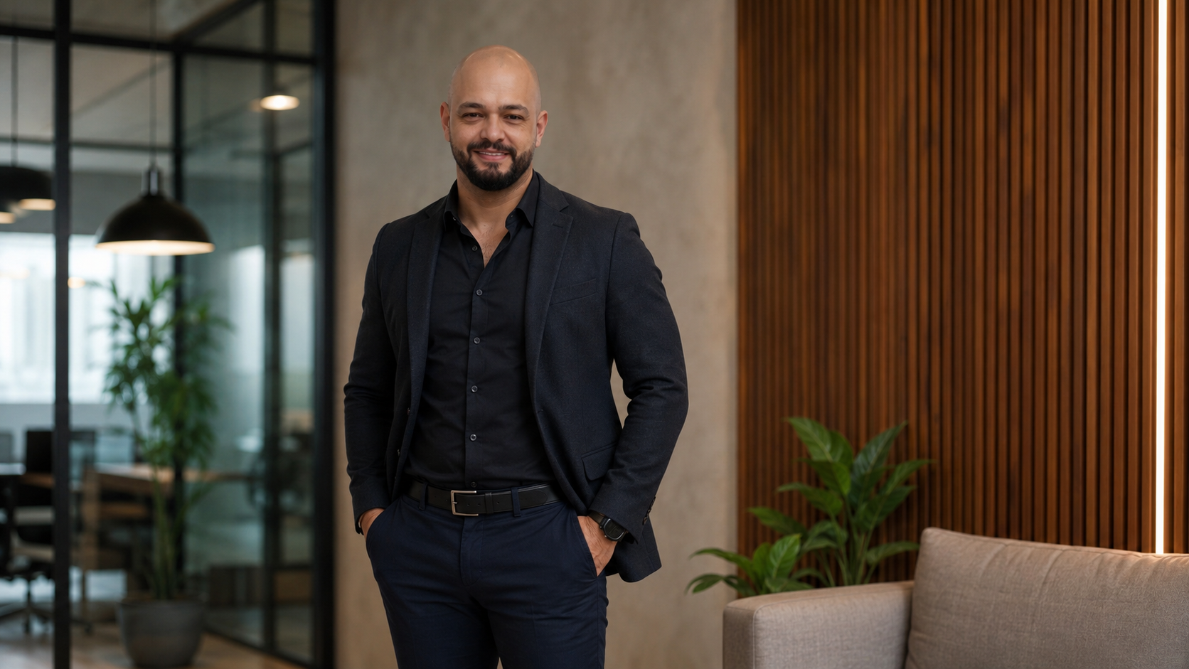 Édipo Lima em ambiente profissional